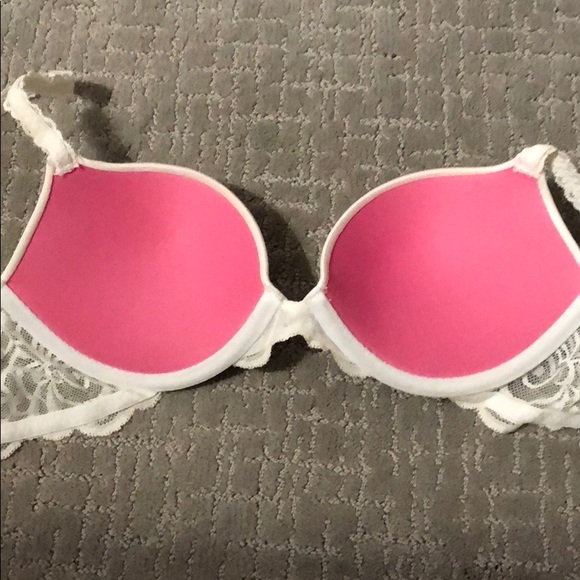 Pink Victoria’s Secret White Silky Bra - Picture 5 of 6